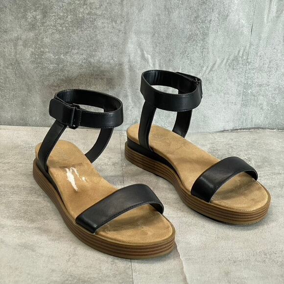 ALFANI Step N' Flex Women's Black Cherryll Sliver Flatform Wedge Sandals SZ 9.5 - Picture 2 of 11